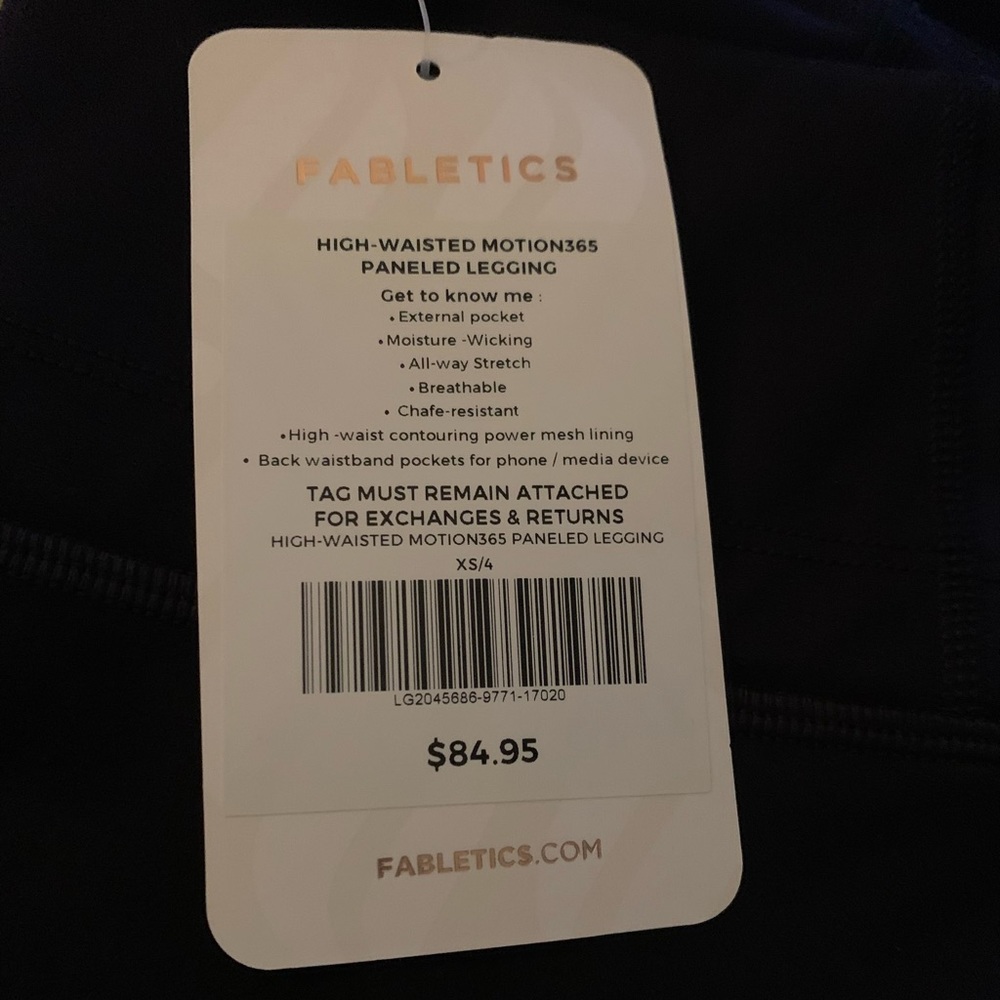 Fabletics High-Waisted Motion365® Paneled Leggings SZ XS NWT - Picture 6 of 6